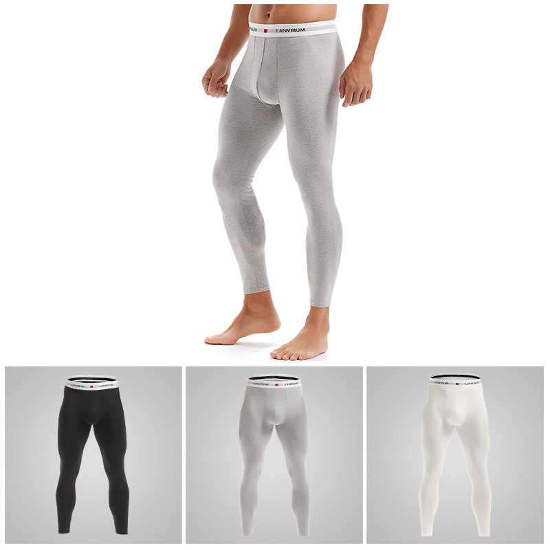 新品男士秋裤男款大码紧身九分长裤莫代尔成人打底毛衫线裤男