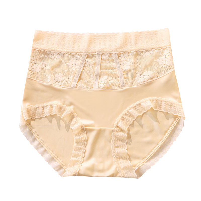 生中継起爆金高腰復古絹織物無痕氷糸百合純綿絹糸抗菌股通気性女性三角ズボン