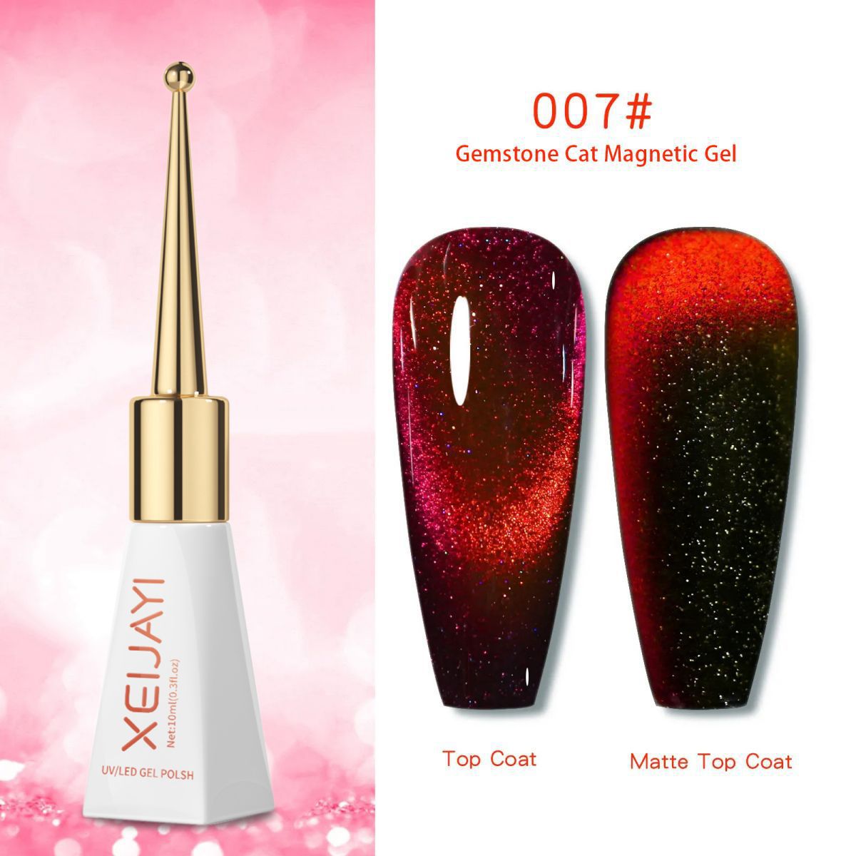 Kit de Esmalte Gel Ojo de Gato 12D Efecto Aurora para Manicura