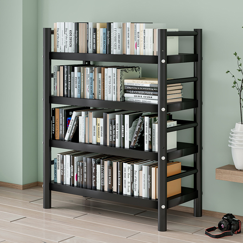 Thickened Steel Bookshelf, Floor-Standing Against the Wall, Clearance Sale, Supermarket Kitchen Storage Rack, Student-Specific for Storing Books