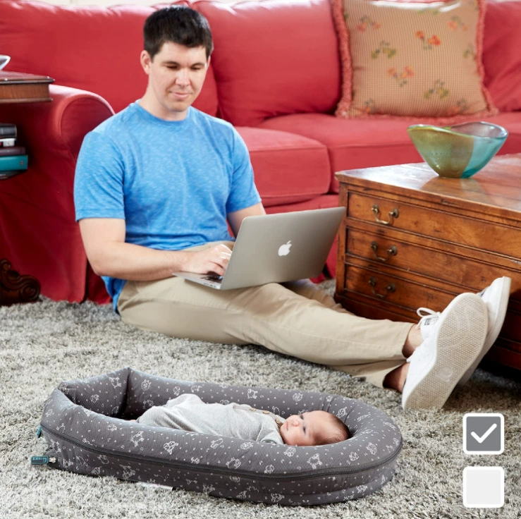 Младенческой надувная кровать ПВХ вкладыш набивной ткани надувная кровать портативный детский коврик