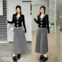显瘦撞色修身v领上衣