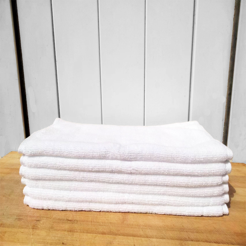 21-Strand 32-Strand toalla cuadrada blanca Algodón puro absorbente espesado restaurante al por mayor pequeña toalla cuadrada Toalla de tazón toalla pañuelo toalla bordado logotipo