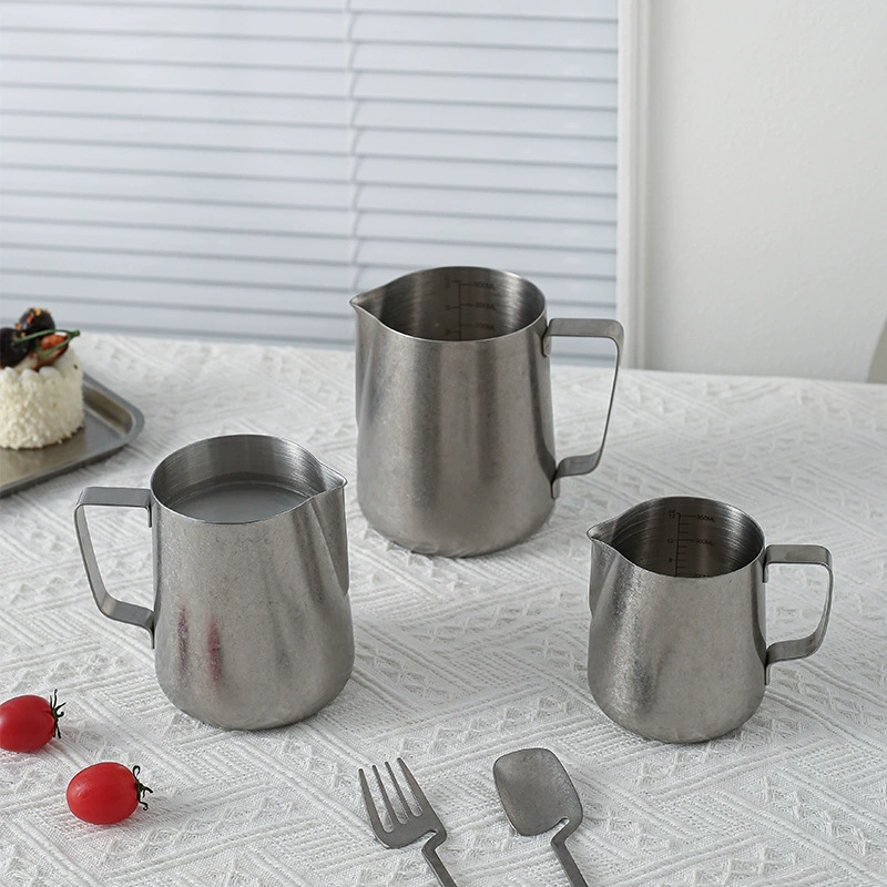 Ретро гирлянда 304 кофейная чашка из нержавеющей стали с острым горлом гирлянда чашка причудливая шкала кофейник артефакт чашка для пивоварения молока