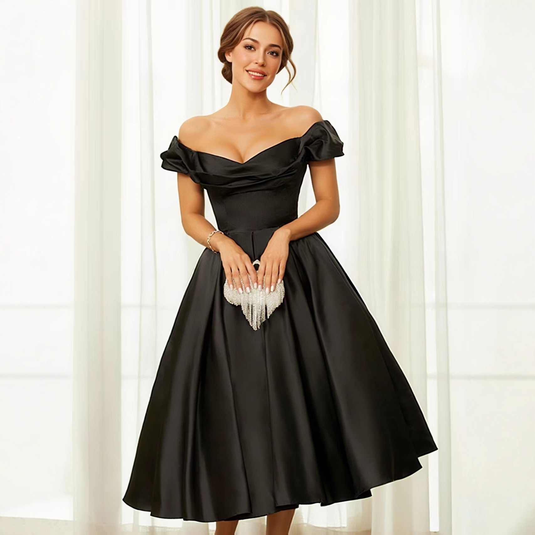 2025 European and American Style Dresses, Amazon Hot-Selling Cross-Border Foreign Trade Women's Clothing, Strapless Wholesale Evening Dresses, A-Line Dresses, New Styles