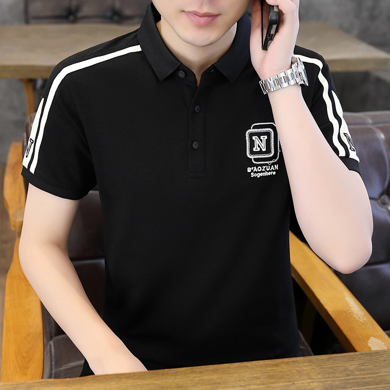 Ángulo 7726-verano nuevo estilo casual camisa polo de manga corta moda para hombres camiseta de manga corta para hombres