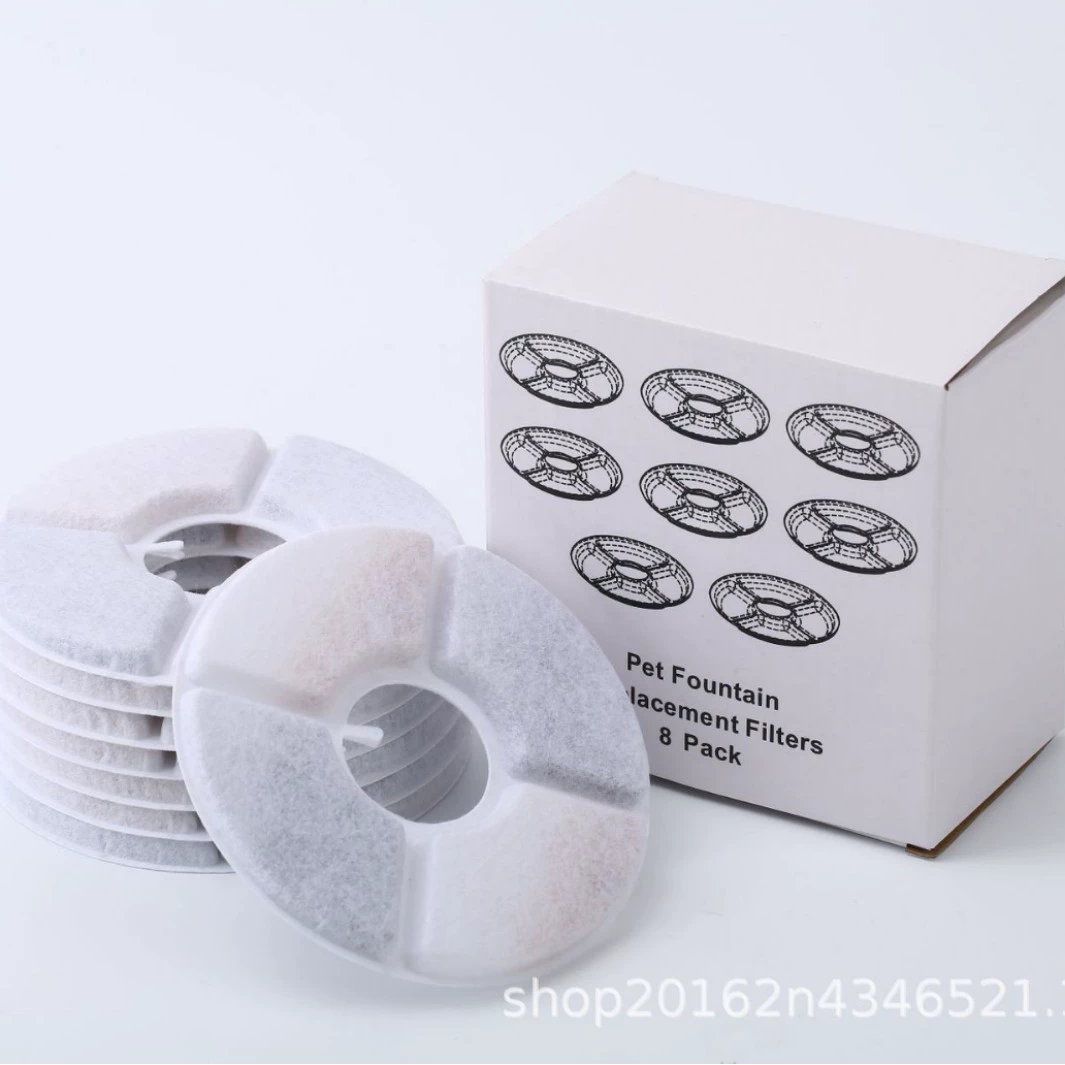 C Производители напрямую поставляют трансграничную электронную коммерцию цветочек кошка дозатор воды фильтрующий элемент Круглый Смола фильтр с активированным углем хлопок