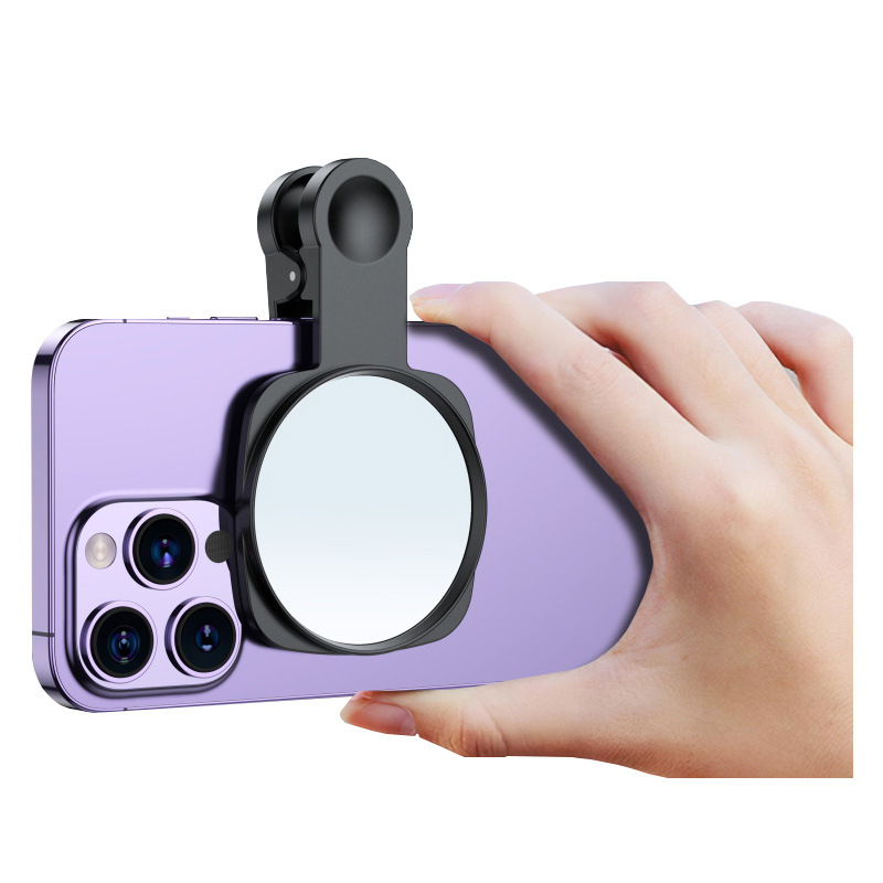 Tiktok popular teléfono móvil cámara trasera HD reflexivo selfie lente Cámara artefacto con clip caja de almacenamiento Universal