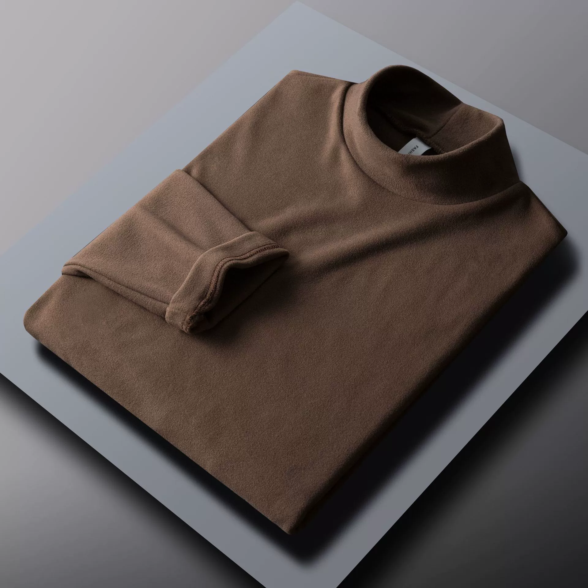 Осенне-зимний бархатный топ с полувысоким воротником, двусторонняя бархатная приталенная внутренняя теплая Базовая рубашка, Мужская футболка с длинным рукавом оптом