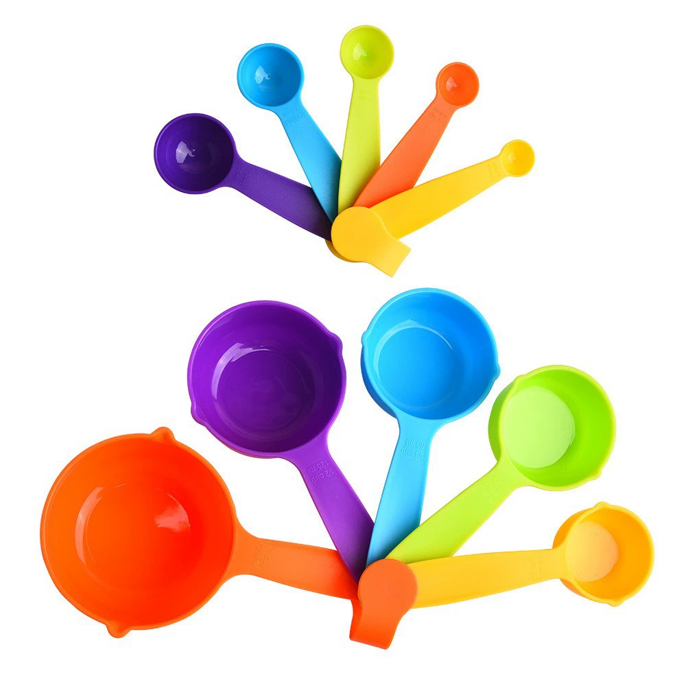 Measuring spoon, measuring cup, milk powder, plastic set, DIY, 10 pieces
