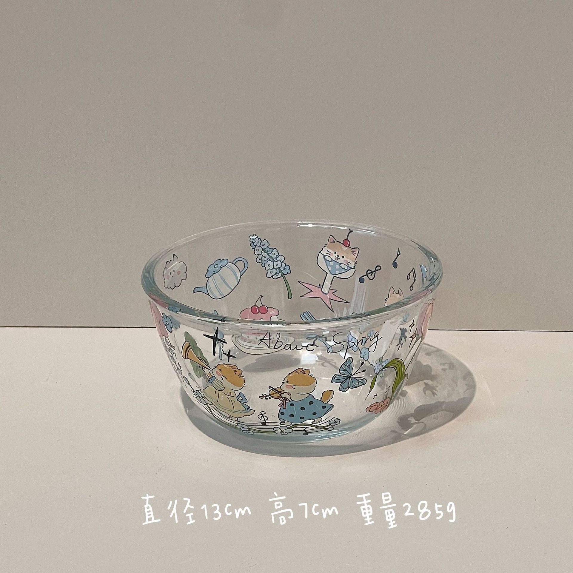 새끼 고양이의 봄 - 샐러드 볼 5inch개(투명 포장 48개/박스)