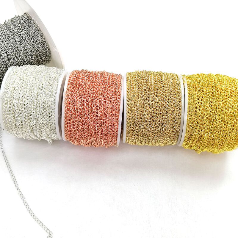 14K package gold color copper plated real gold tail chain extension chain diy necklace bracelet extension chain adjustment chain material