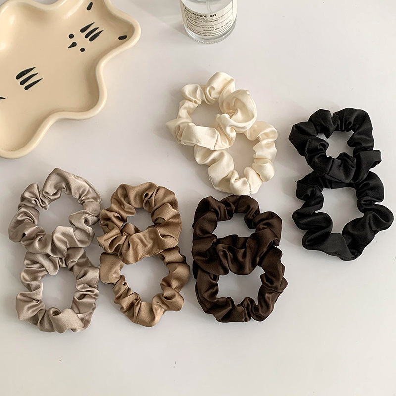 フランスのハイエンド小腸ヘアバンド女性のためのシンプルな気質ヘアゴムバンドヘアアクセサリー 2025 新しいヘアロープレザーケース|undefined