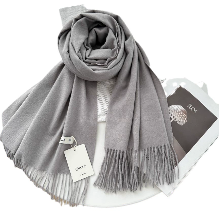 Demi‑season warm cashmere scarf, universal cloak wrap, 200 cm, 250 g, many colors