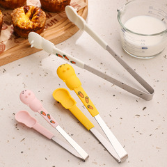 Creative Kitchen Food Clips Cute Bread Clips Household Frying Non-slip Stainless Steel Cake Dessert Clips Baking Clips