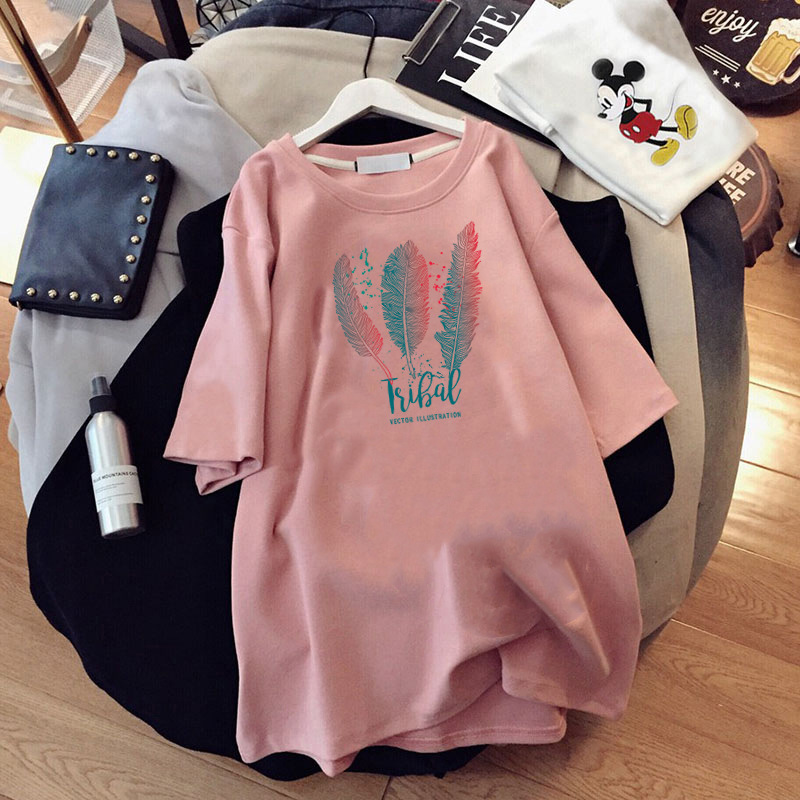 Pregnant women's pure cotton T-shirt short sleeve T-shirt women's middle-long style 2022 new loose BF top T-shirt base shirt summer