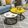 Depo Marble tea table Simplicity modern Nordic Small apartment a living room circular Iron art combination tea table