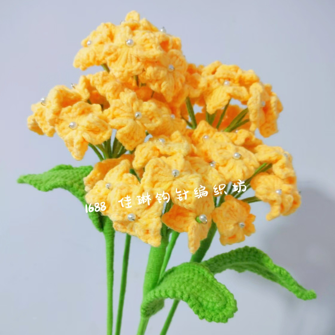 Productos acabados de lana tejida a mano flor de punto de hippopotamus imitación flor inmortal flor creativa ganchillo decoración ornamentos florales