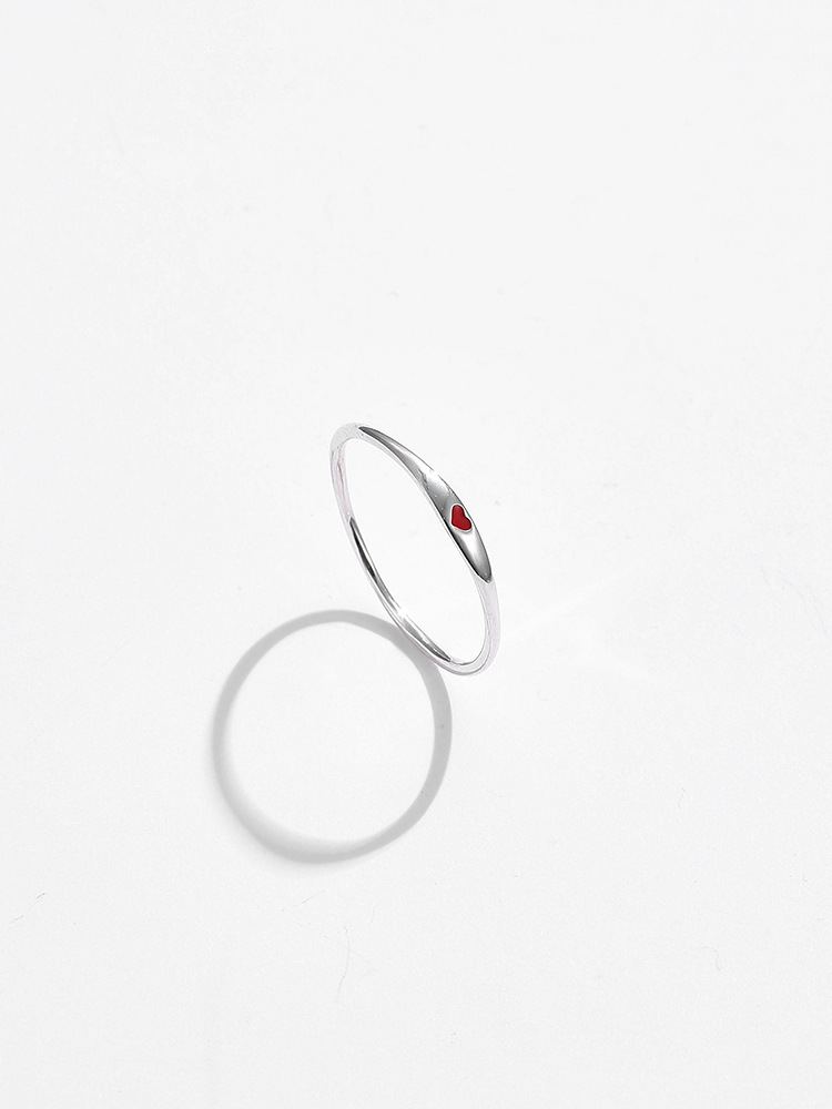 Fashion Heart Shape Sterling Silver Rings 1 Piece
