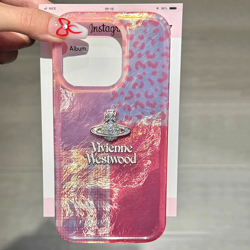 Empress Dowager Three-Dimensional Pink Patchwork Leopard Print Case Suitable for Apple 17 Pro Max New iPhone 16 Korean Style 14/13 Empress Dowager Three-Dimensional Pink Patchwork Leopard Print Case Suitable for Apple 17 Pro Max New iPhone 16 Korean Style 14/13