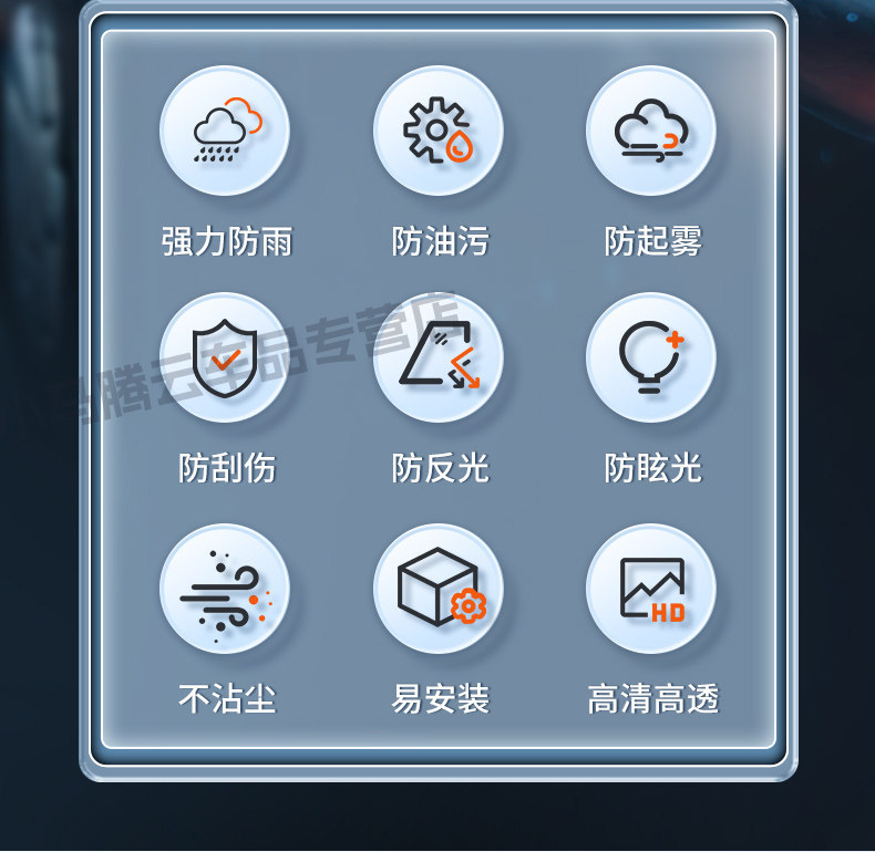 Rearview Mirror Rain-Proof Film, Car Window Anti-Rain Reflective Waterproof Film, Rainy Day Essential, Side Window Glass High Definition