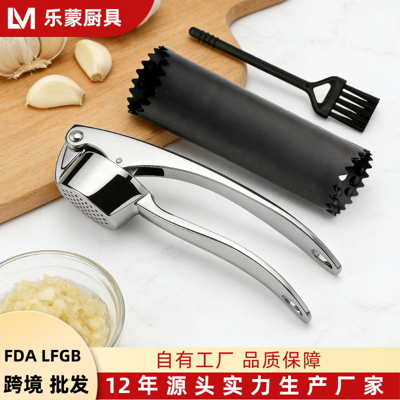 Cross-Border Multifunctional Garlic Press Special Garlic Artifact Home Kitchen Tool Portable Garlic Press Peeling Garlic Garlic Masher