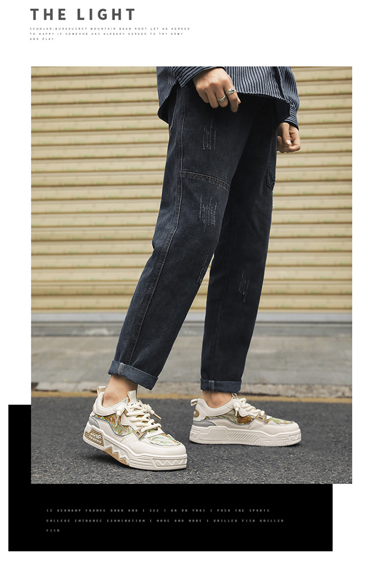 Atmungsaktive Herrenschuhe für den Sommer, vielseitig einsetzbar für Studenten, Sport, hohe Sohlen, lässig, kleine weiße, China-Chic-Boardschuhe,_voghion.com