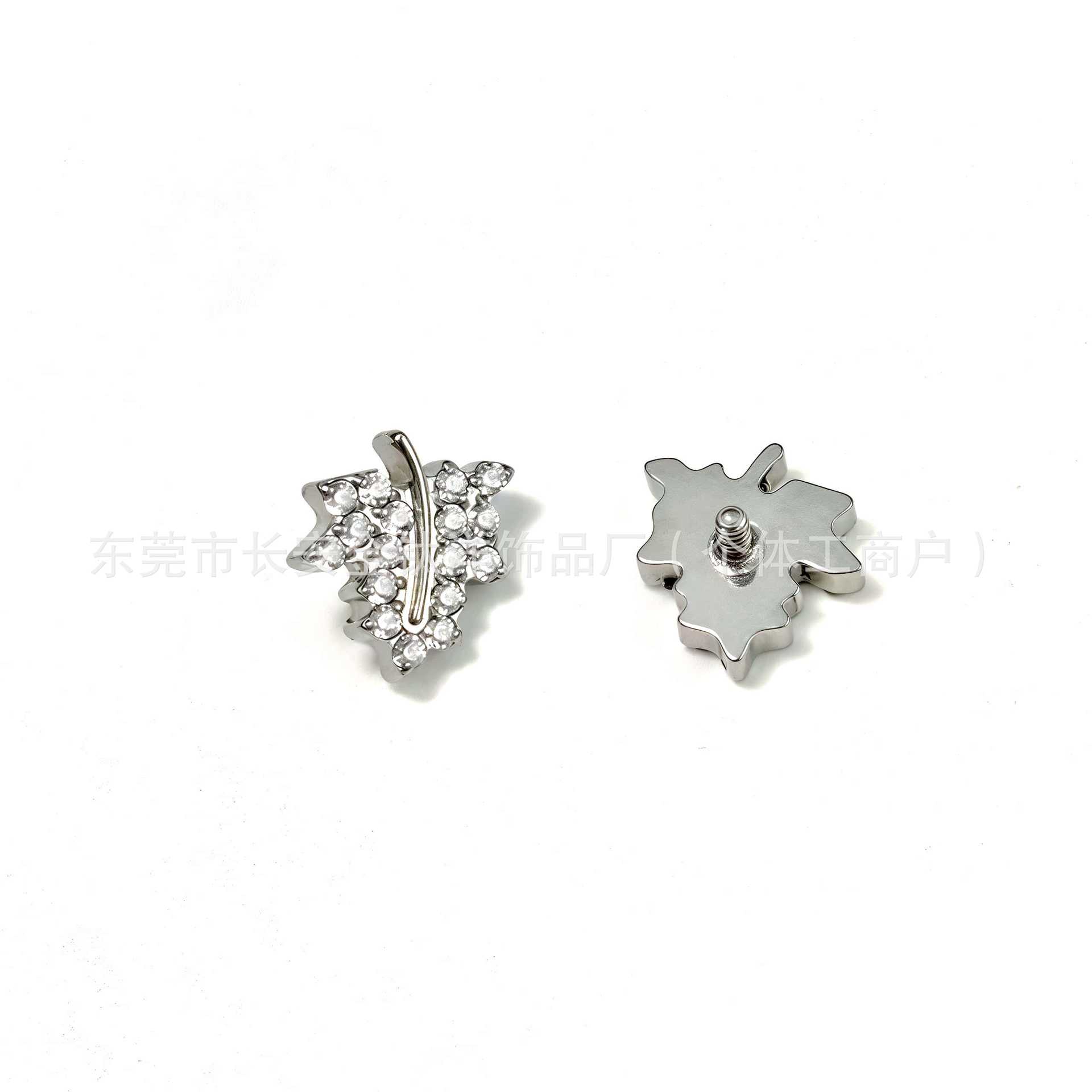 Pointed titanium steel lip stud product view