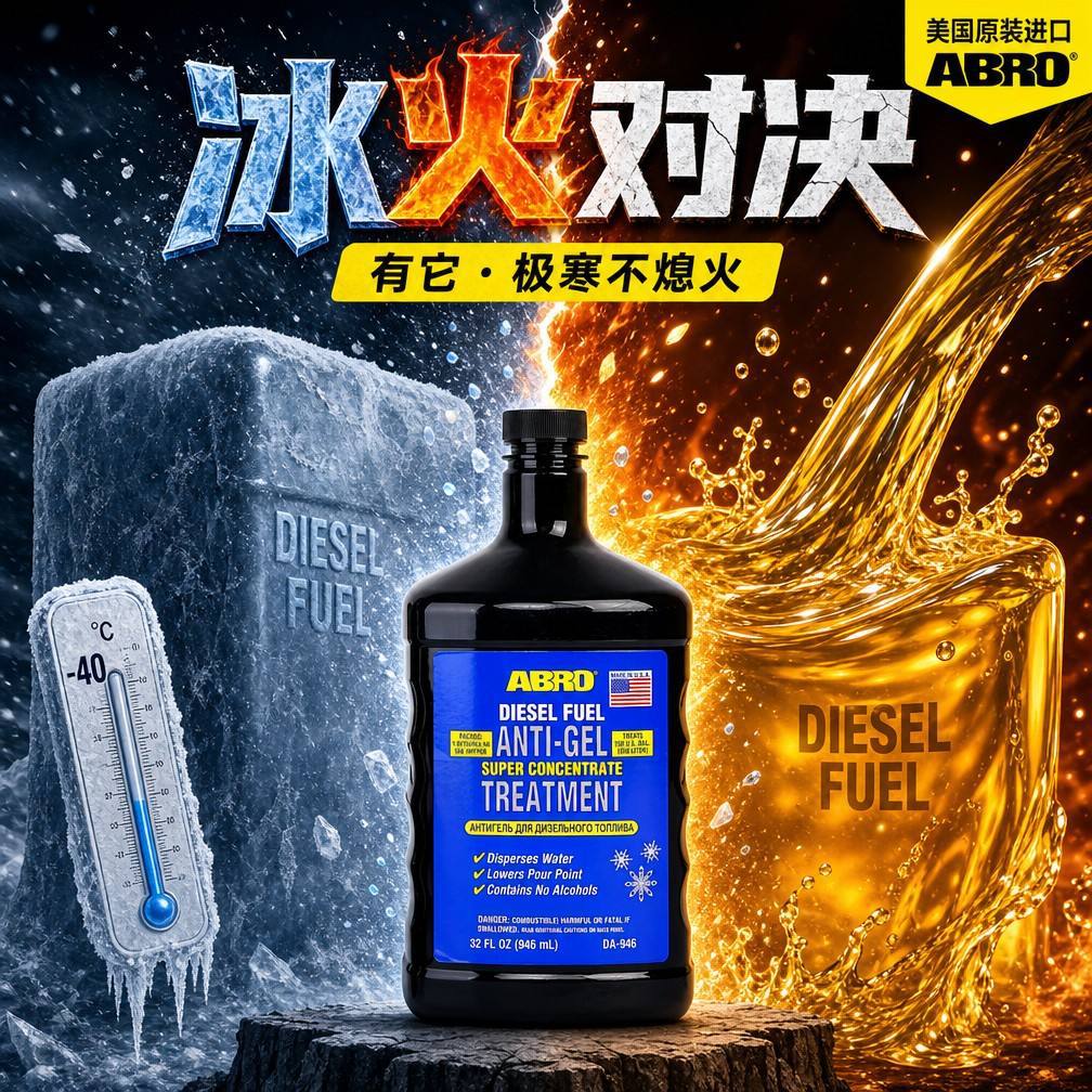 ABRO diesel anti-freezing agent imported from the USA, anti-freezing agent for national VI diesel trucks, prevents freezing and wax buildup, oil system maintenance