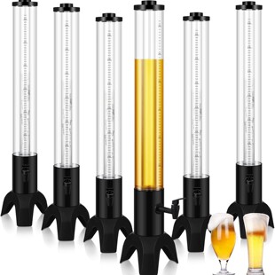 3 Liter/100Oz Beverage Dispenser Clear Tabletop Mimosa Tower Cocktail Wine Juice Drink
