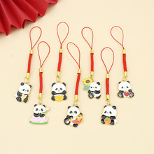 新年元素熊猫手机挂绳男女学生U盘防丢挂件吊坠国风合金文创礼物