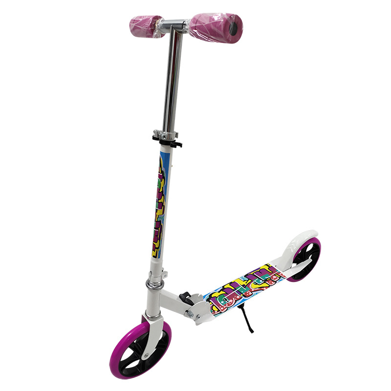 Nuevo scooter infantil resistente, scooter urbano plegable de dos ruedas grandes para jóvenes, con freno de mano para adultos.