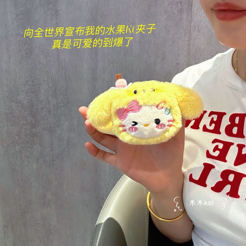 新款创意水果kt公仔掰掰夹刘海夹少女心百搭大号夹子|undefined