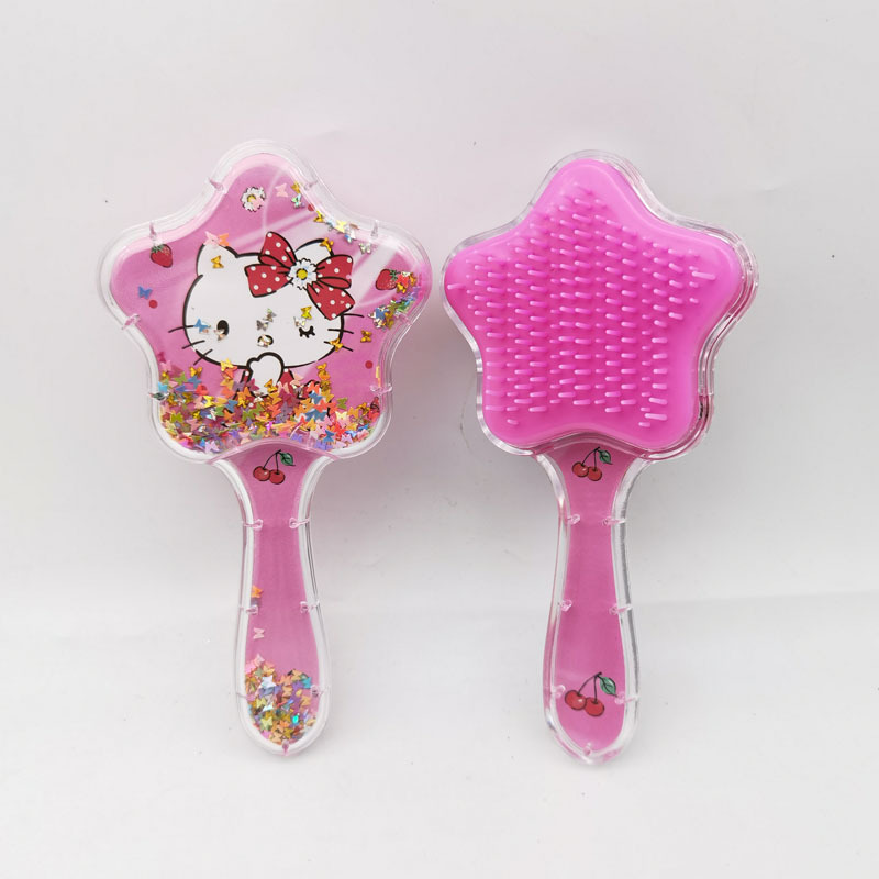 KT gato rocker pein cuadrado pein de pelo rizado caricatura encantador corazón de una niña Sanrio Kitty Gato masaje de aire acústico