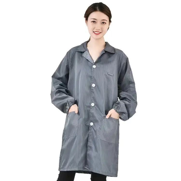 静电衣服防尘无尘工作服电子厂蓝色白色车间男女防静电大褂防护服|undefined