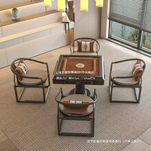 轻奢麻将机餐桌两用全自动家用电动棋室实木麻雀台椅子风其垒德株