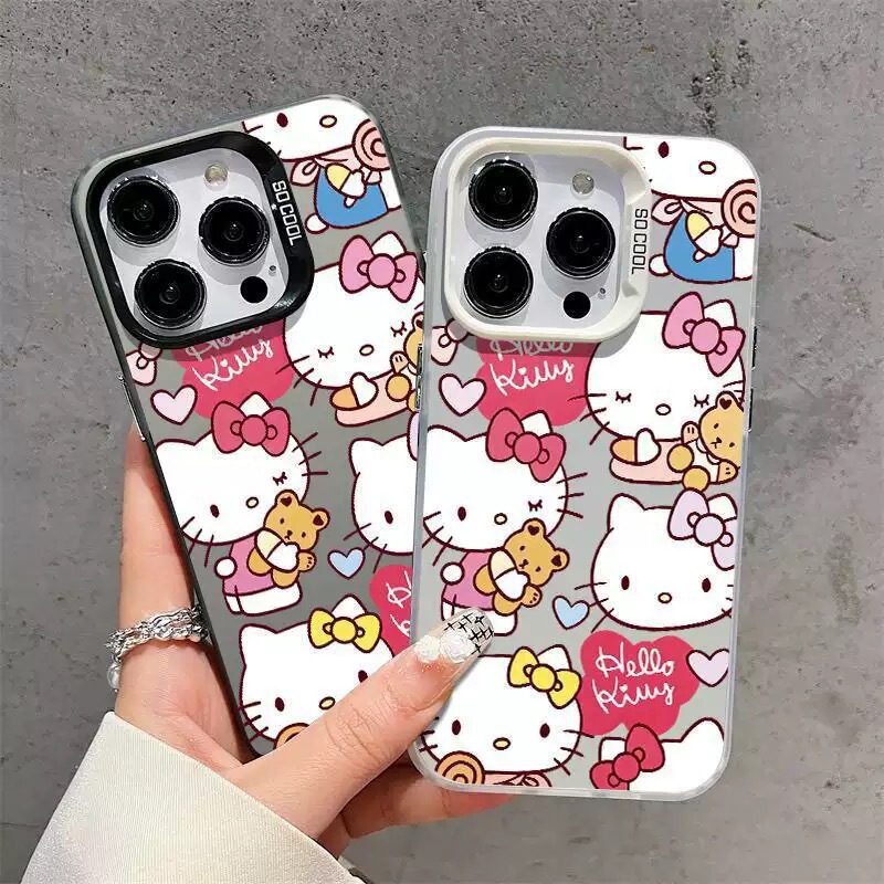 Cross-Border Popular Xiyin Temu/Tiktok Sanrio Full-Screen Hello Kitty Suitable for Apple 16 Mobile Phone Case 15Pro