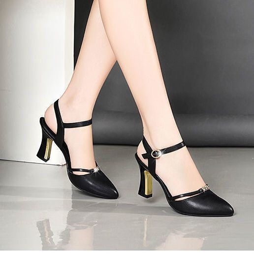 Clearance Price Genuine Soft Leather Sandals Summer Buckle Strap Chunky Heel High Heel Sandals Mid-Heel Casual Versatile Soft Leather Shoes Clearance Price Genuine Soft Leather Sandals Summer Buckle Strap Chunky Heel High Heel Sandals Mid-Heel Casual Versatile Soft Leather Shoes