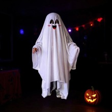 万圣节儿童幽灵服装鬼脸披风亲子装扮斗篷