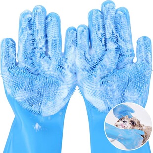 Pet Bathing Gloves for Washing Dogs and Cats, Extended Anti-Scratch and Anti-Bite Supplies, Dog and Cat Bathing Tools, Artifact Brushes