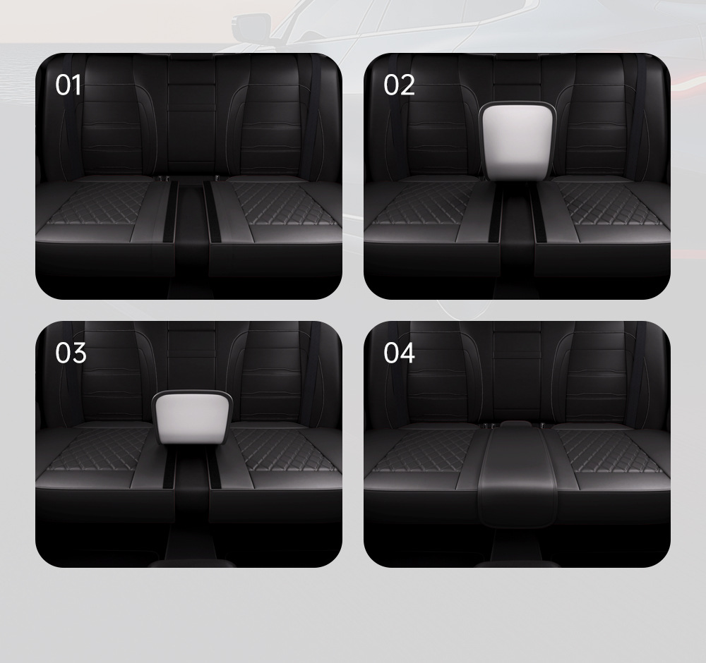 Car Cushion Four Seasons Universal Five-seat Cushion Front Main Driving Cushion Leather Seat Cover Half-bag Breathable Seat Cushion