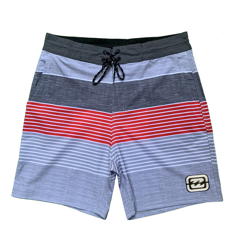 2024 New Cross Border Men's Quick Dry Surfing Beach Pants Billabong Striped Summer Youth Casual Shorts