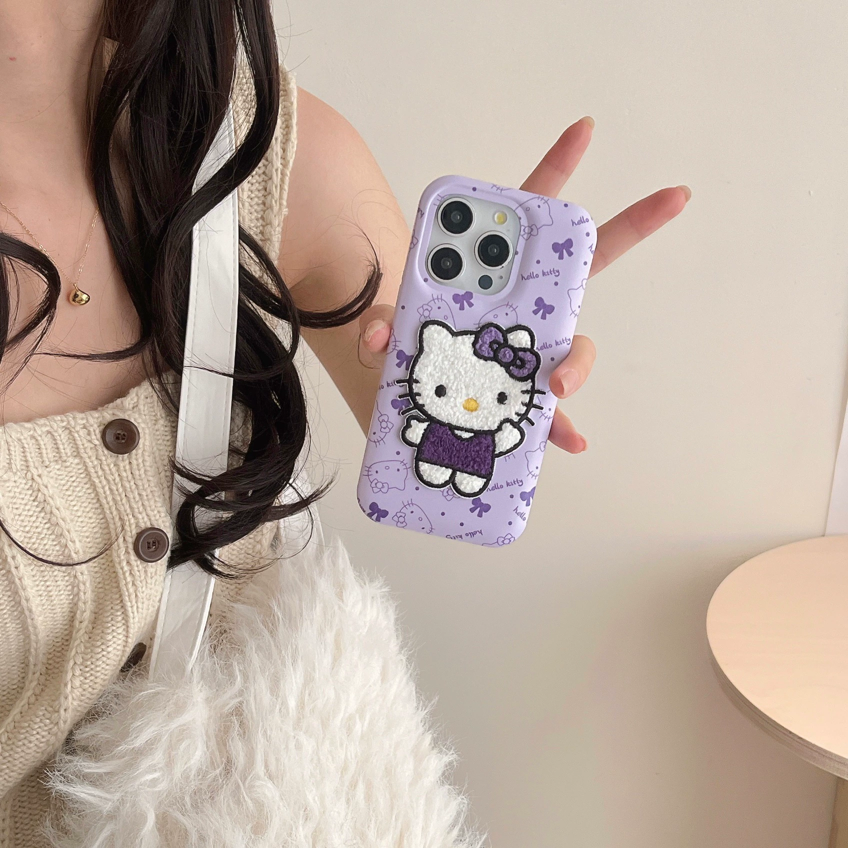 Hello kitty, яблоко, совместимый iPhone 15, iPhone14 Pro, чехол для телефона, с вышивкой, iPhone, 14