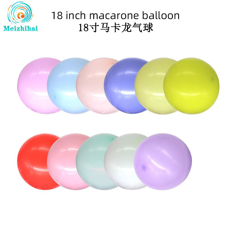 18 pulgadas macaron globo redondo engrosada boda decoración escena Diseño conjunto personalizado impreso logotipo