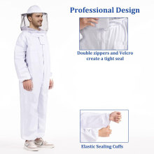 养蜂服白色连体防蜂衣蜜蜂防护服套装亚马逊爆款蜂农蜂箱蜂巢兽用