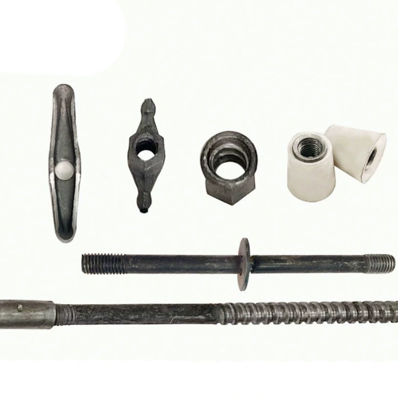 Резьбовые шпильки через стену, резьбовые стержни в наличии, трехступенчатые водостопные стержни, трапециевидные винты с пряжкой для строительных площадок.