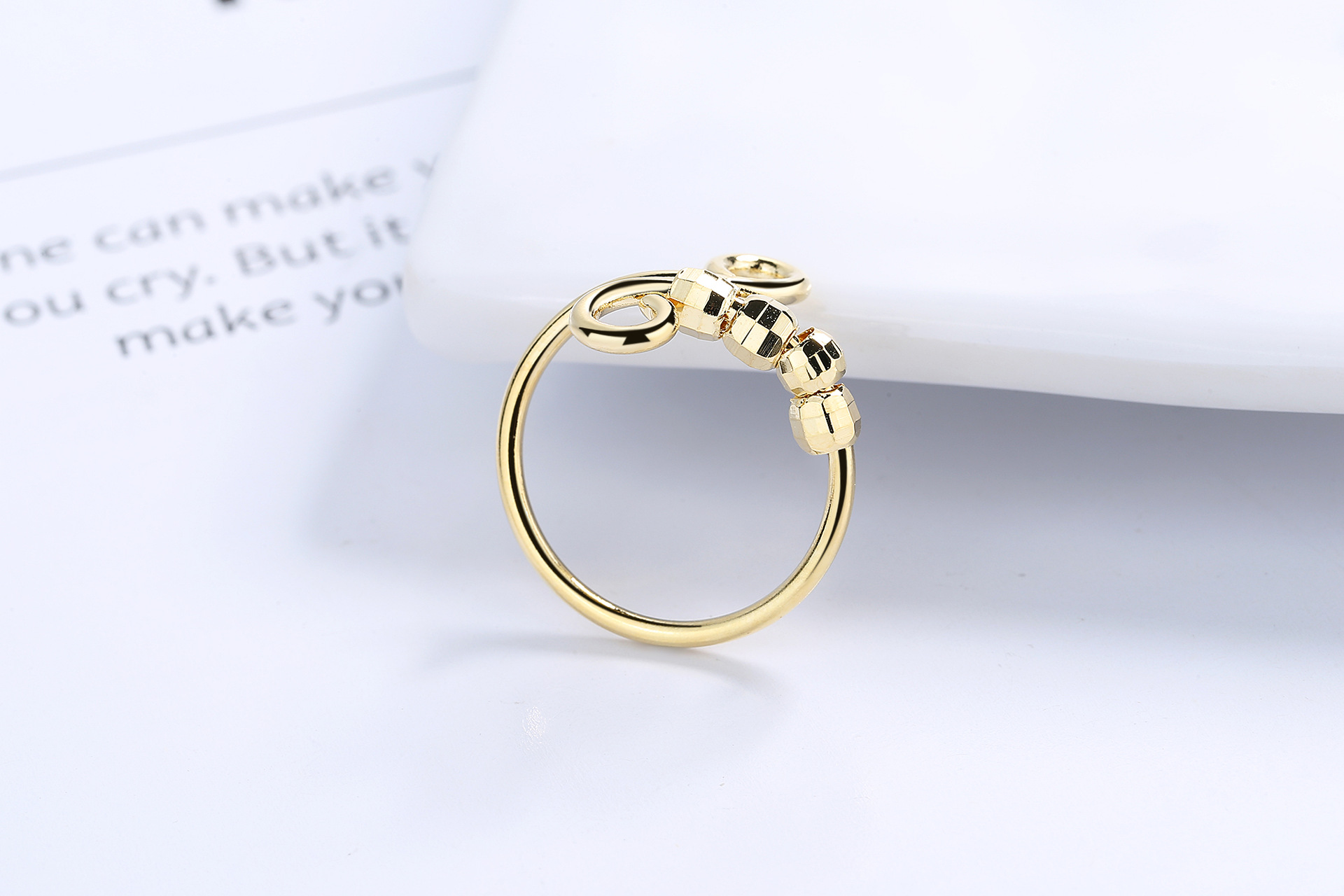 Fashion Geometric Solid Color Copper Rings 1 Piece
