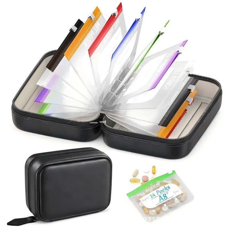 Cross-Border Popular Portable Travel Silicone Storage Bag Food-Grade Silicone Storage Bag Waterproof Pill Bag Set