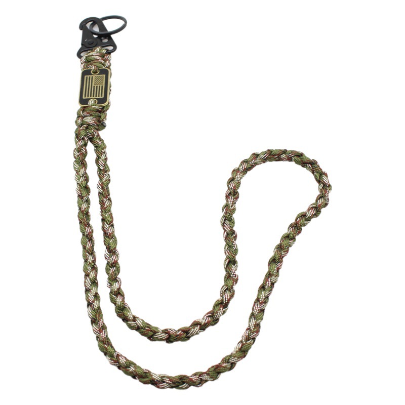 Paraguas al aire libre cuerda cordón collar de camping paraguas cuerda tejida teléfono móvil cordón águila boca hebilla colgante supervivencia llavero