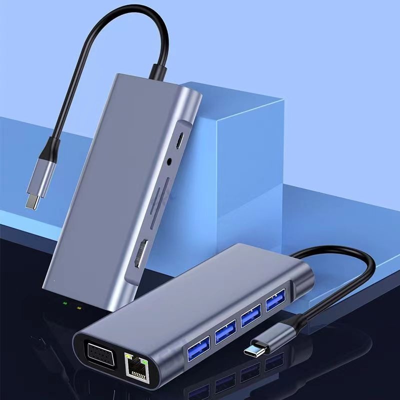 Extensor USB tipo-c docking macbook docking adaptador de puerto de red gigabit hub hdmi4k